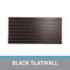 SSWBasics 4 ft x 2 ft Horizontal Black Slatwall Panels