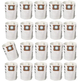 20 Pack Replacement Filter Bags 5-8 Gallon for Shop Vac Vacuum Type E - 9066100 90661 906-61, Type H 90671 9067100 9067133; VF2004, VHBS VDBS HEPA Vacuum Cleaner, White