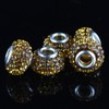 RUBYCA Big Hole Czech Crystal Large Slide Beads fit European