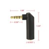VCE 3.5mm Audio Adapter 90 Degree 5-Pack, Right Angle Adapter