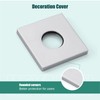 Heyalan Shower Arm Flange Plate Polish Chrome Modern Shower Escutcheon