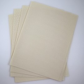 KCS 4/6 pc of 12" x 18" 18CT Counted Cotton Aida Cloth Cross Stitch Fabric (4 pc, Cream)