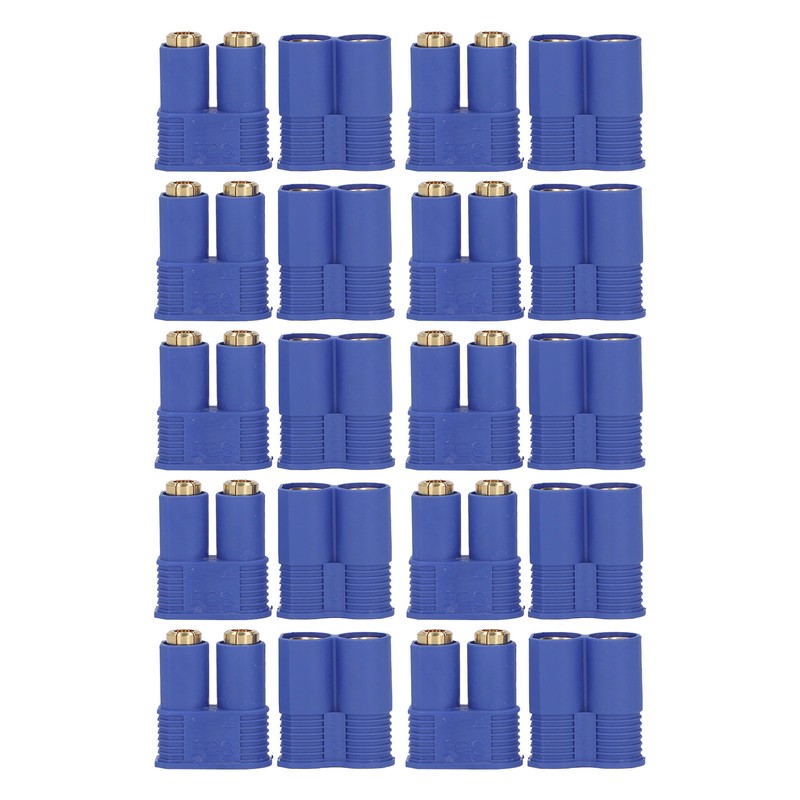 10 Set EC8 Plug 8mm Brass Gold Plated Male Female