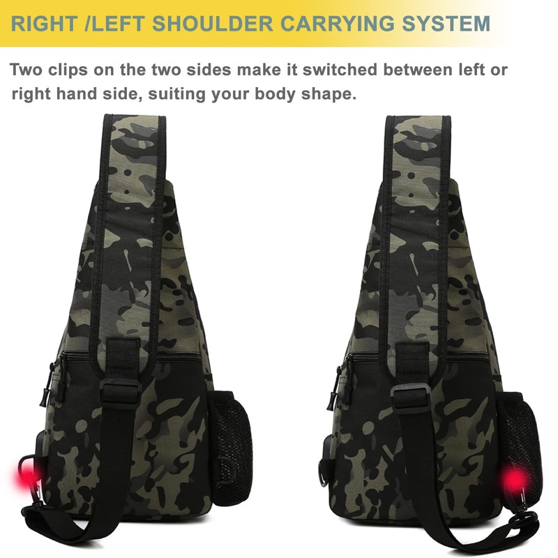 Tactical Shoulder Bag - 1000D Military Backpack Outdoor Daypack Chest