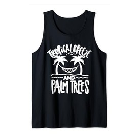 Tropical Breeze And Palm Trees, Summer Beach Tank Top
