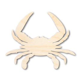 Unfinished Wood Chesapeake Blue Crab Silhouette Animal Craft up to 46" DIY 6" / 1/8"