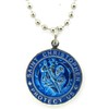 St. Christopher Large Surf Medal Necklace Pendant, Protector of Travel