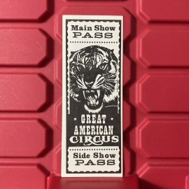 Great American Circus Main Side Show Pass Ticket Tiger Unused Vintage 1980s