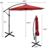 Giantex 10FT Patio Offset Umbrella, 8 Ribs Cantilever Umbrella Outdoor