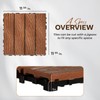 IDZO Wood Plastic Composite Deck Tiles Set of 10, Sustainable