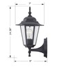 WISBEAM Outdoor Wall Lantern, Black Wall Sconce for House Porch