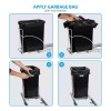 ghgfh Rieles Cocina Contenedor Bote Basura Extraíble Gabinete