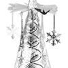 Christmas Tree Carousel Spinning Candle Holder Stainless Steel Rotary Tree