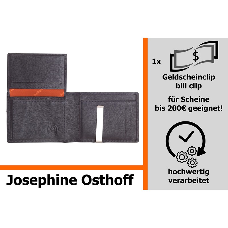 Josephine Osthoff Hannover Wallet Money Clip Genuine Leather with RFID
