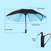 WOOLALA UV Sun Umbrella with Fan, Portable Cooling Fan Umbrella