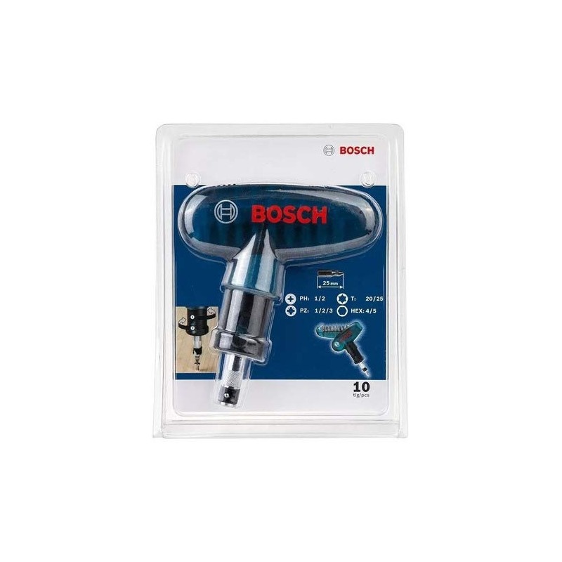 Bosch Set De Bolso De Puntas, 10 Unidades, Negro
