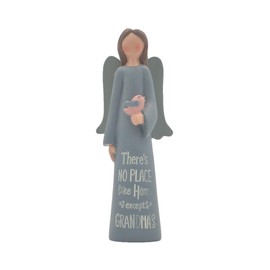 Blossom Bucket Angel Figurine No Place Like Home Grandma's Guardian Angel Sentimental Gift 11577