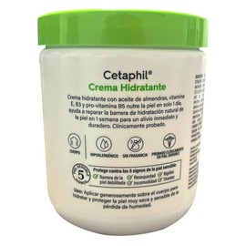 CETAPHIL, Crema Hidratante Grande 566g. Restaura Completamente la Barrera de la Piel, Clínicamente Probada, para Todo Tipo de Piel y Piel Sensible. Recomendada por Dermatólogos.