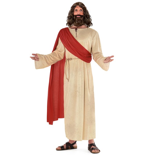 Morph Full Jesus Costume For Men - Jesus Wig And