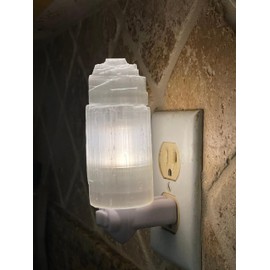 GAF TREASURES Selenite Iceberg Night Light, Selenite Crystal Nightlight Plugin, Selenite Skyscraper, Night Light Kids and Baby Nursery (5 Night Lights)