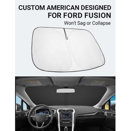 Proadsy - Parasol para parabrisas delantero, plegable, ajuste personalizado, accesorios para Ford Fusion Sedan 2013-2021, actualización 2024