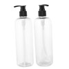 CAXUSD 4pcs Press Pump Emulsion Bottle Transparent Refillable Container Black