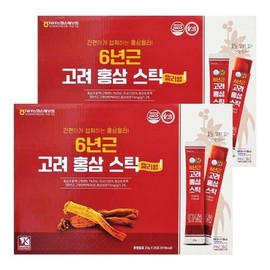 더존건강 6-year-old Korean red ginseng sticks, 26 packs, 2 boxes, Duzone Health / 6년근 고려 홍삼 스틱 26포 2박스 더존건강
