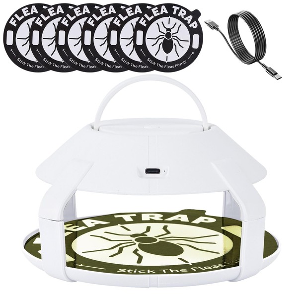 Flea Trap,White Flea Traps for Inside Your Home with 6
