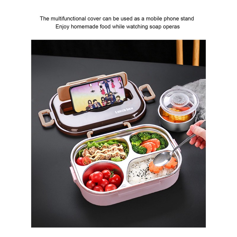 Stainless Steel Lunch Box Office Worker Student Children's Canteen Compartment
