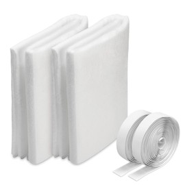 UCINNOVATE MERV 13 Filter Media 20"x90", 2 Pack 12.5 Ft² Cut to Fit Electrostatic Air Filters with 125" Tape, Reduce Dust, Pollen and Pet Dander(0.3 Microns) for HVAC AC Vent Purifiers Home Ceiling
