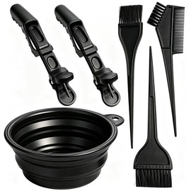 6Pcs Professional Salon Hair Coloring Dyeing Kit, Hair Bleach Dit Hair Coloring Products with Hair Dye Brush, Hair Color Bowl, Hair Clips