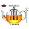 JIABO (40 oz/ 1200 ml) Glass Teapot with Removable Stainless