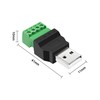 XMSJSIY USB Screw Terminal Block Adapter Connecotr USB 2.0 A