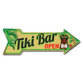 MightySkins Peel and Stick Art Removable Tiki Bar Decal Decor 24" Directional Sticker Vinyl Wall Decals