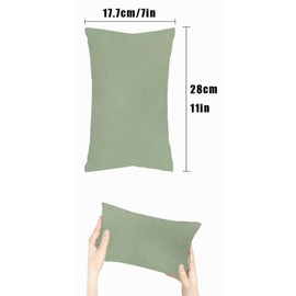 tintoke Mini Pillow, Travel Pillow, 28 x 17 cm, Small Pillow, Machine Washable, Mini Pillow for Travel, Neck Pillow Inflatable in Smaller Women's Size, Suitable for Adults, Travel (Green)
