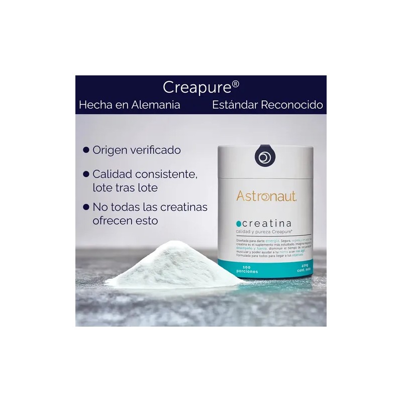 Creatina Monohidratada Astroonaut Pureza Creapure 100 Serv Sin Sabor