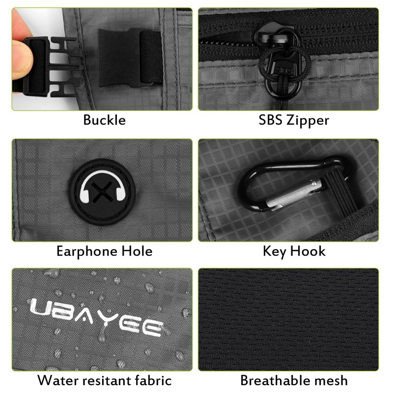 UBAYEE Travel Money Belt Hidden Under Clothes with RFID Blocking