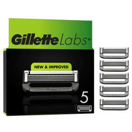 Gillette Labs Razor Blades for Men, 5 Replacement Blades, Compatible with All GilletteLabs Razors (Including Heated Razor)