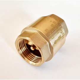H2O-Flex® DN40 Check Valve 1 1/2 Inch Completely Made of Brass, up to 90 °C, 25 Bar Short Length