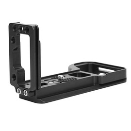 Camera Quick Release Plate Stretchable Aluminium Alloy L Shape Quick Release Plate Hand Grip Bracket for Sony A6600 ILCE-6600 Mirrorless Camera(Black)