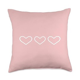 Hand Drawn Heart Design Chic Love Heart Shape Throw Pillow, 18x18, Multicolor
