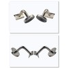 2 x Stainless Steel Handrail Carrier, Polished Handrail Holder for