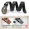 SANSTHS Cowboy Belts for Men Women Western Buckle Belt Cowboy