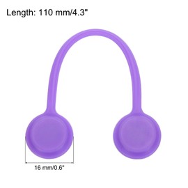MECCANIXITY Magnetic Cable Clips 4.3 Inch x 0.6 Inch Purple Magnetic Cord Organizer Cable Ties Reusable Twist Ties for Home, Kitchen, Office, 10 Pcs