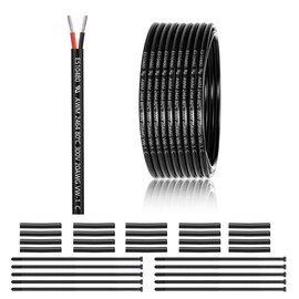 20 AWG 2×0.5mm² 2 Core 12V 24V Electrical Wire 50FT/15M, 20 Gauge 2 Conductor Wire Cable Stranded Tinned Copper PVC Twin Wires for LED Strips Lighting, Outdoor Cable, Automotive, CE Listed