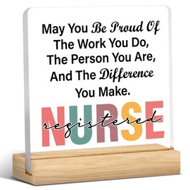 Nurse Gifts for Women, Appreciation Gifts for Nurse, Gifts for Nurses Female, Retirement Gift Registered Nurse Gifts Acrylic Desk Plaque Sign Nurse Office Decor 4 x 4 Inches