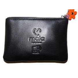 Cute Robin MALA leather Black RFID Protected Luxury Coin Purse 4151 97