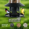 Squirrel Proof Bird Feeder - 360° Feeding Perch Tray for