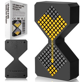 Digital Hourglass Timer for Kids, YEARBEIHAO 1-30 Minutes Sand Time Can Set Any Minute, A Sensory Toy for Relaxation, DIY Electronic Timer for Kitchen, Room Home Decor (Black)