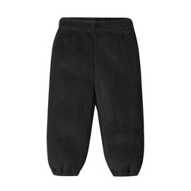 DREAM BUS Toddler Boy Pants Fuzzy Texture Flannel Baby Joggers Infant Playwear Leggings Unisex Baby Sweatpants Black